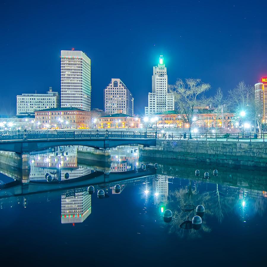 providence Rhode Island from the far side of the waterfront #1 Photograph by Alex Grichenko