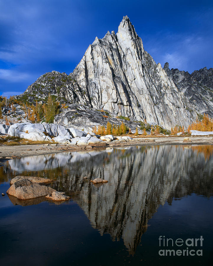 Prusik Peak Reflection In Gnome Tarn #1 Photograph by Tracy Knauer
