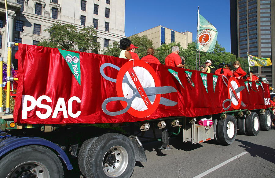 PSAC Union Truck and Banners #1 Photograph by Valentino Visentini