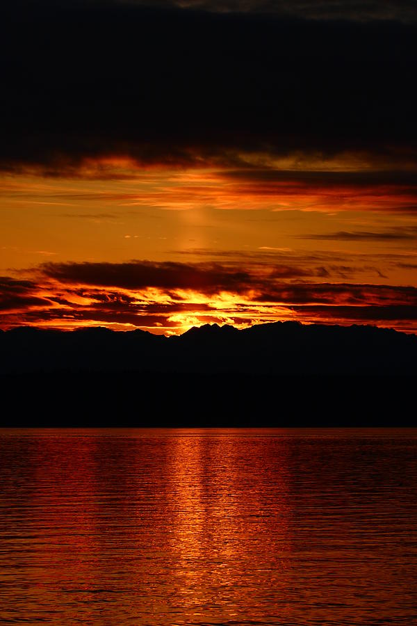 Puget Sound Sunset Photograph by Dennis and Tracy King