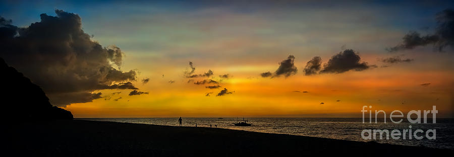 Sunset Photograph - Puka Beach Sunset #1 by Adrian Evans
