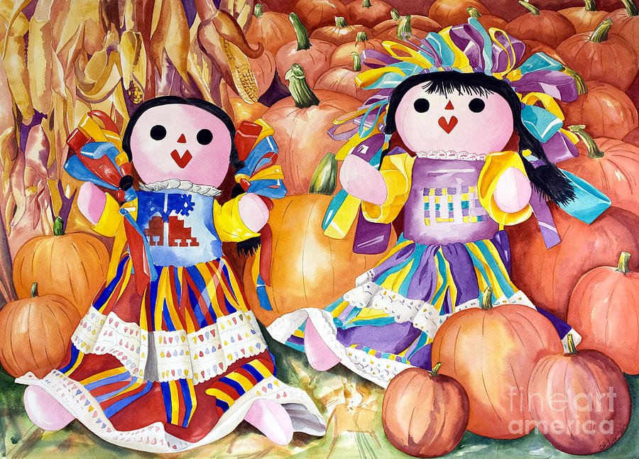 Pumpkin Patch Party Painting by Kandyce Waltensperger