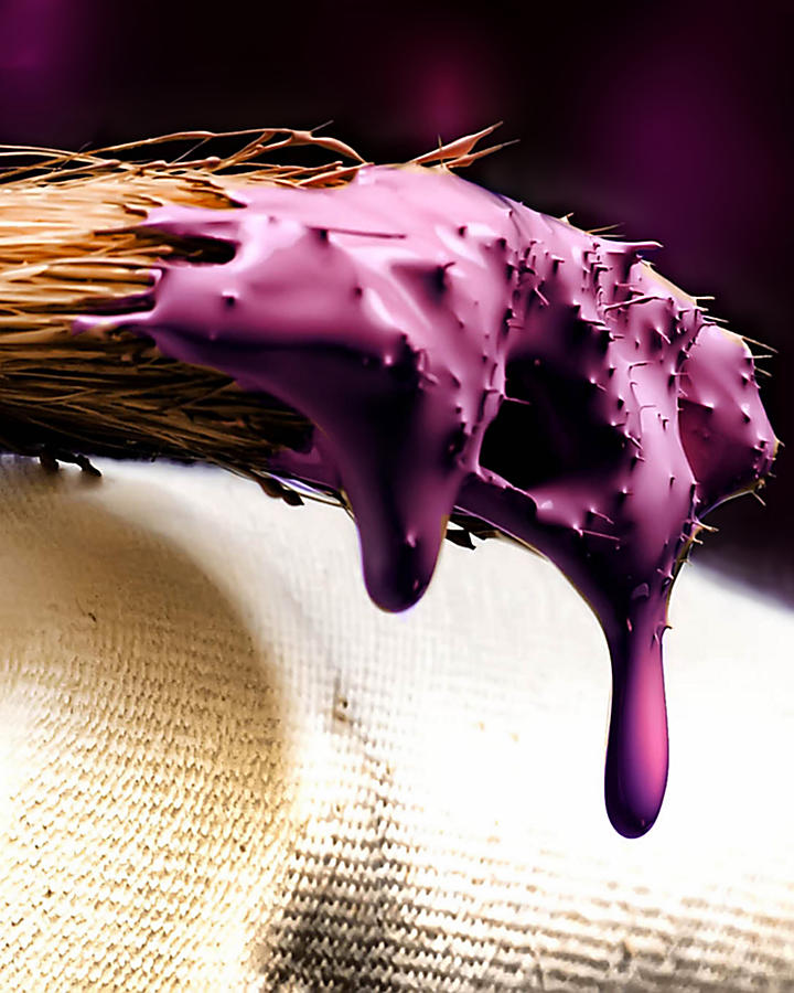 Still Life Photograph - Purple Drip #1 by Camille Lopez