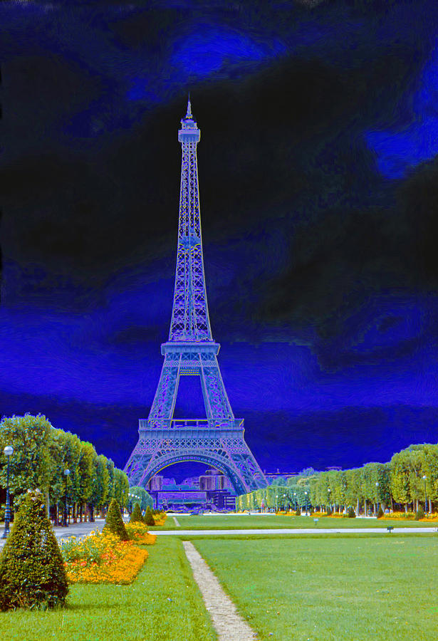 Purple Eiffel Photograph by Chuck Staley