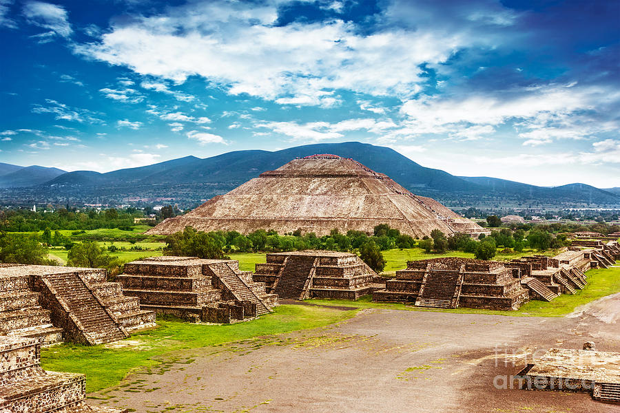Pyramids of Mexico #1 Photograph by Anna Om