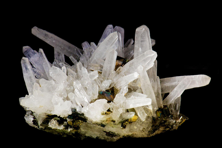Quartz Crystals With Pyrite #1 Photograph by Millard H. Sharp