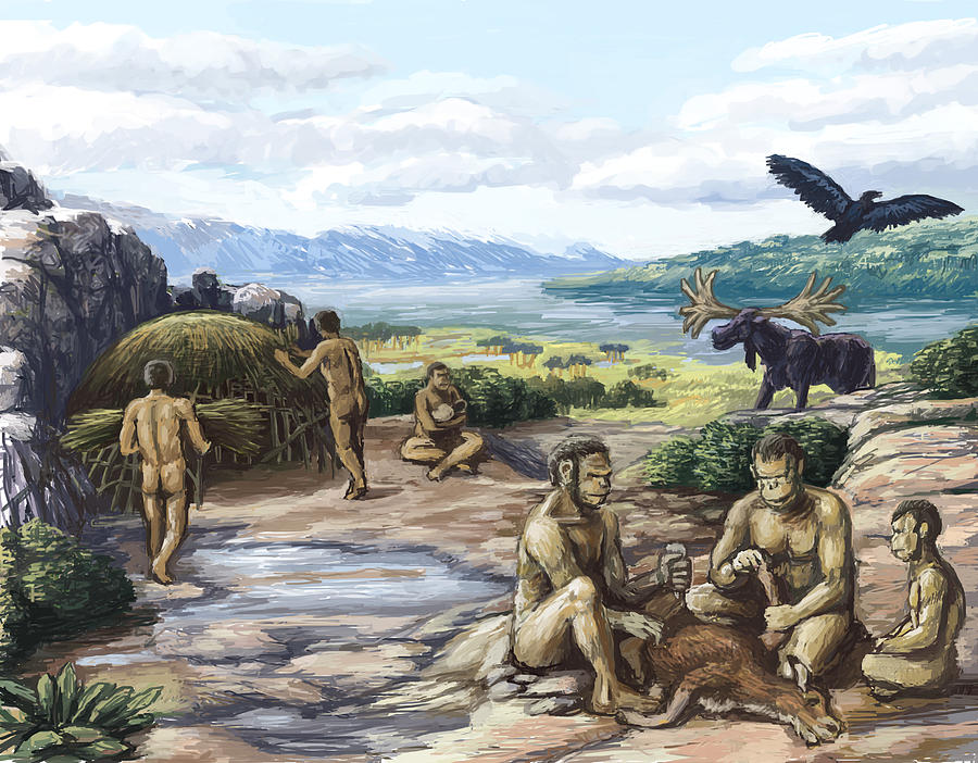 Quaternary Period, Hominid Settlement Photograph by Spencer Sutton