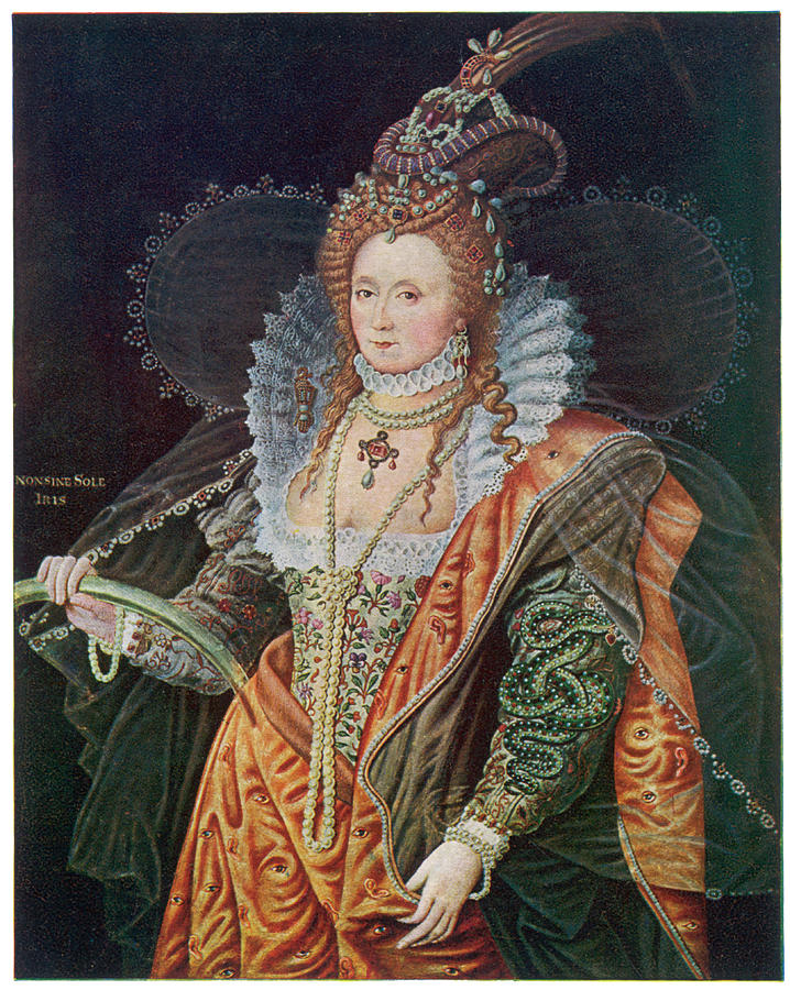 Queen Elizabeth I (1533 - 1603) Queen Drawing by Mary Evans Picture ...