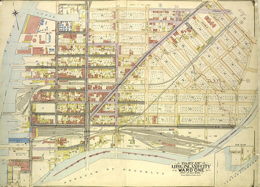 Map Drawing - Queens, Vol. 2, Double Page Plate No. 1 Part Of Long Island #1 by Litz Collection