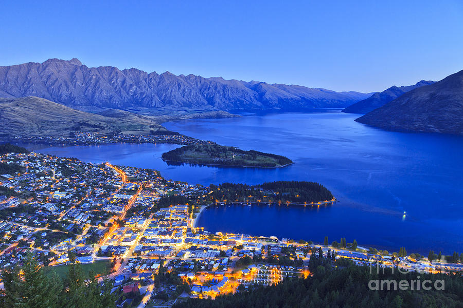 Queenstown and The Remarkables Twilight #1 Photograph by Colin and Linda McKie