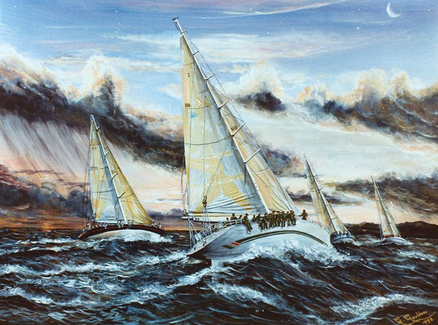 Racing The storm #2 Painting by Mackenzie Moulton