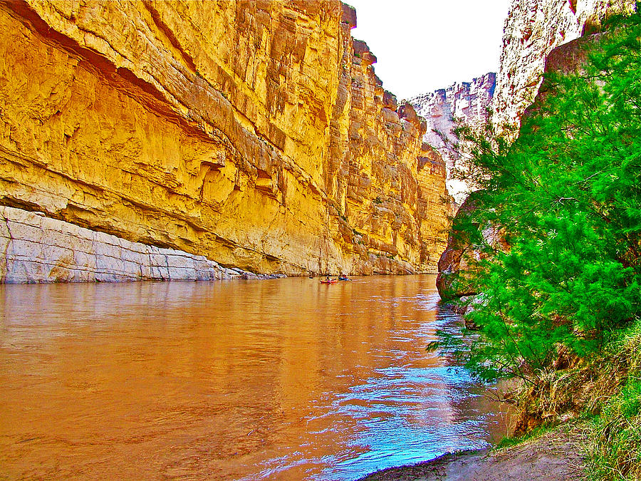 Rafting in Santa Elena Canyon in Big Bend National Park-Texas #1 Photograph by Ruth Hager