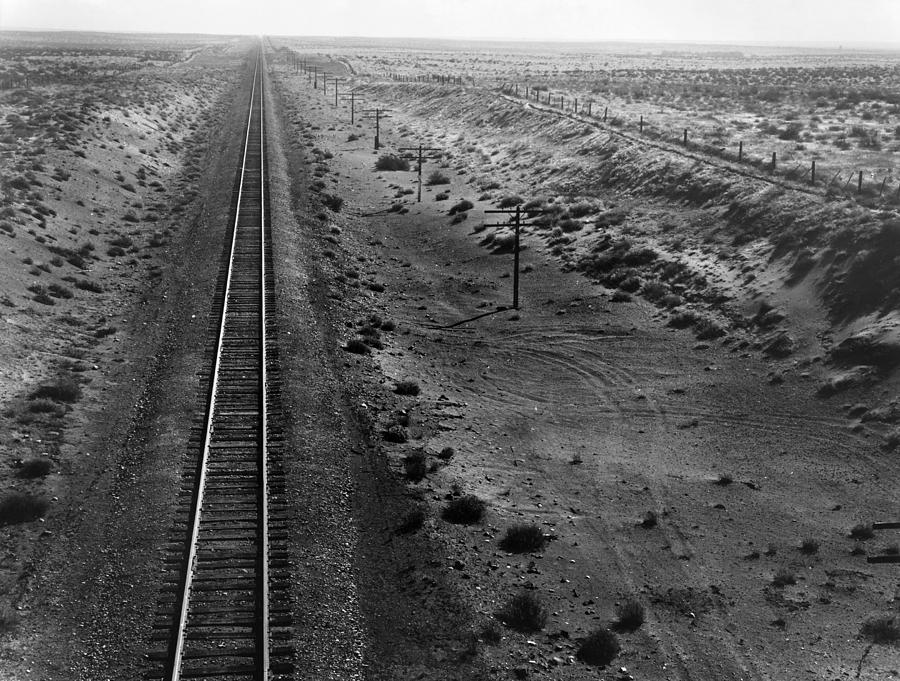 Railroad Tracks, 1939 #1 Photograph by Granger