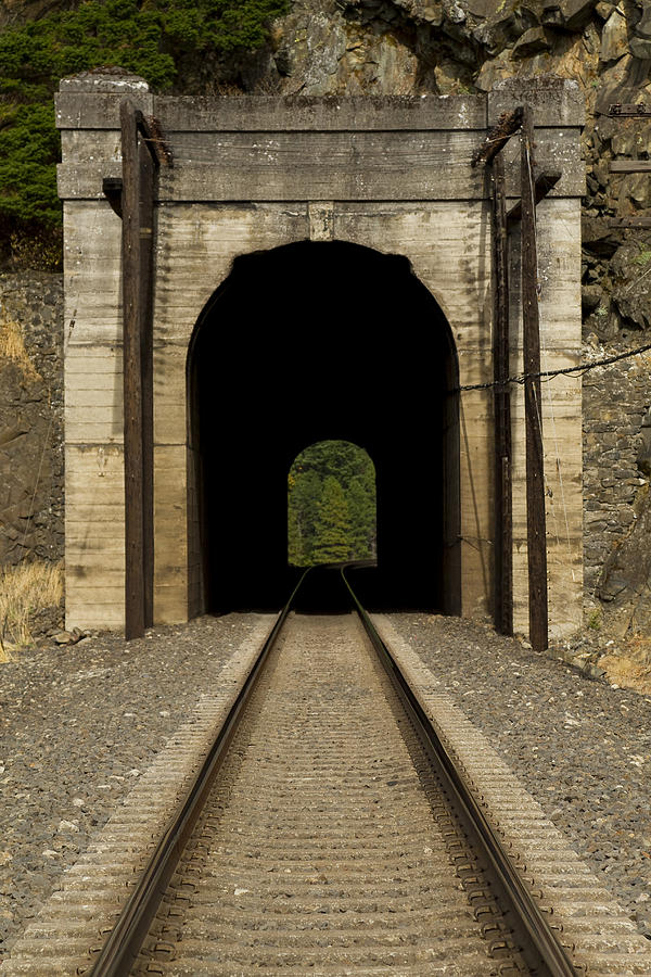 Transportation Photograph - Railroad Tunnel 3 BNSF 1 B #1 by John Brueske