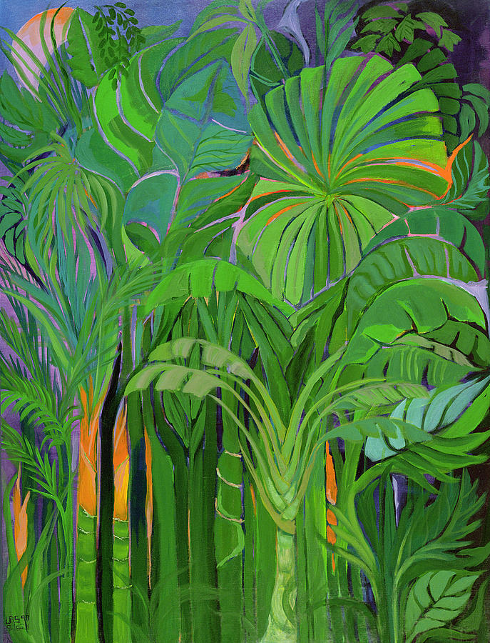 Rain Forest, Malaysia, 1990 Acrylic On Canvas Photograph by Laila Shawa