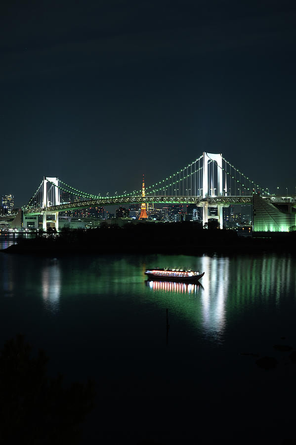 Rainbow Bridge And Tokyo Tower #1 Photograph by Y.zengame