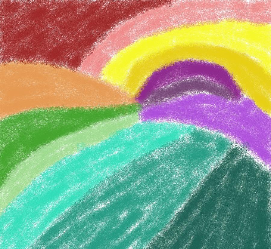 Rainbow Fields of Glory Painting by Barbara Burns