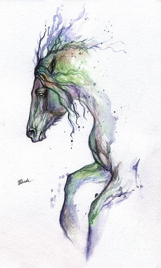 Rainbow Horse #1 Painting by Ang El