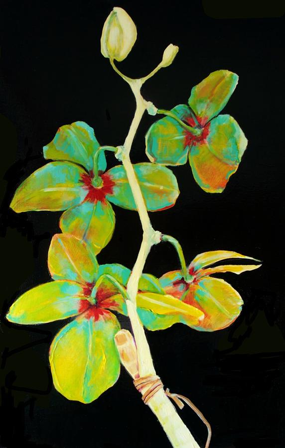 Rainbow Orchids #1 Painting by Jean Cormier