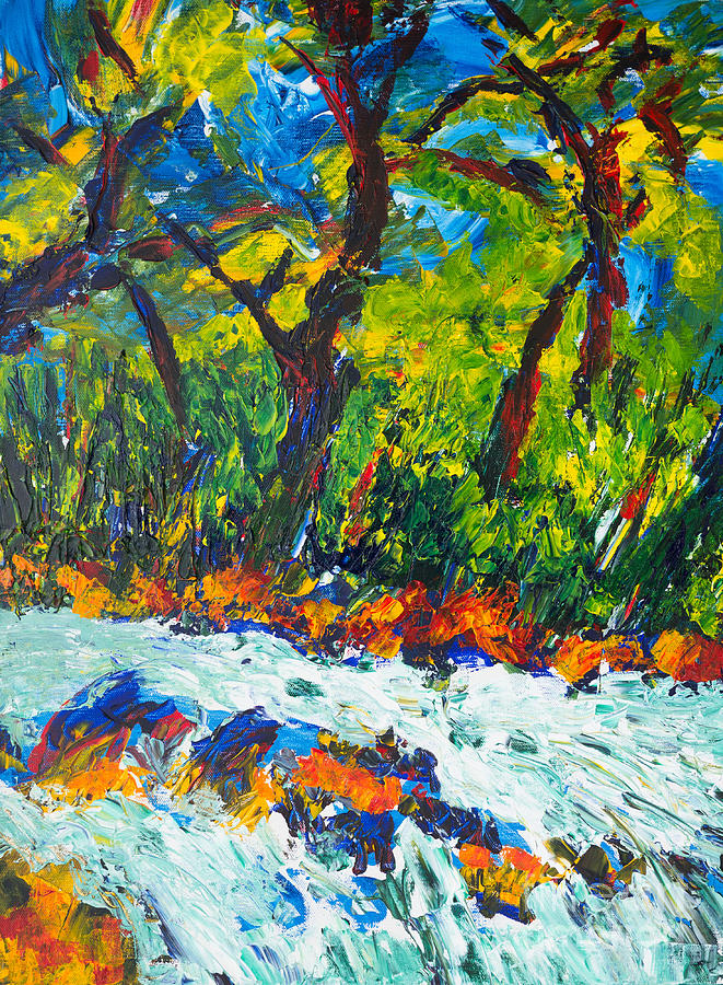 Rapids Painting by Walt Brodis