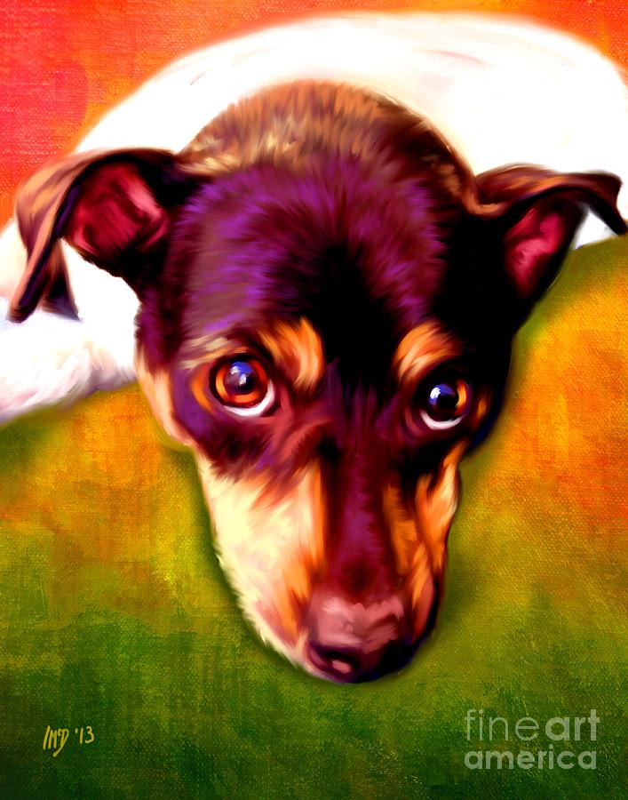 Dog Painting - Rat Terrier Pet Art #1 by Iain McDonald