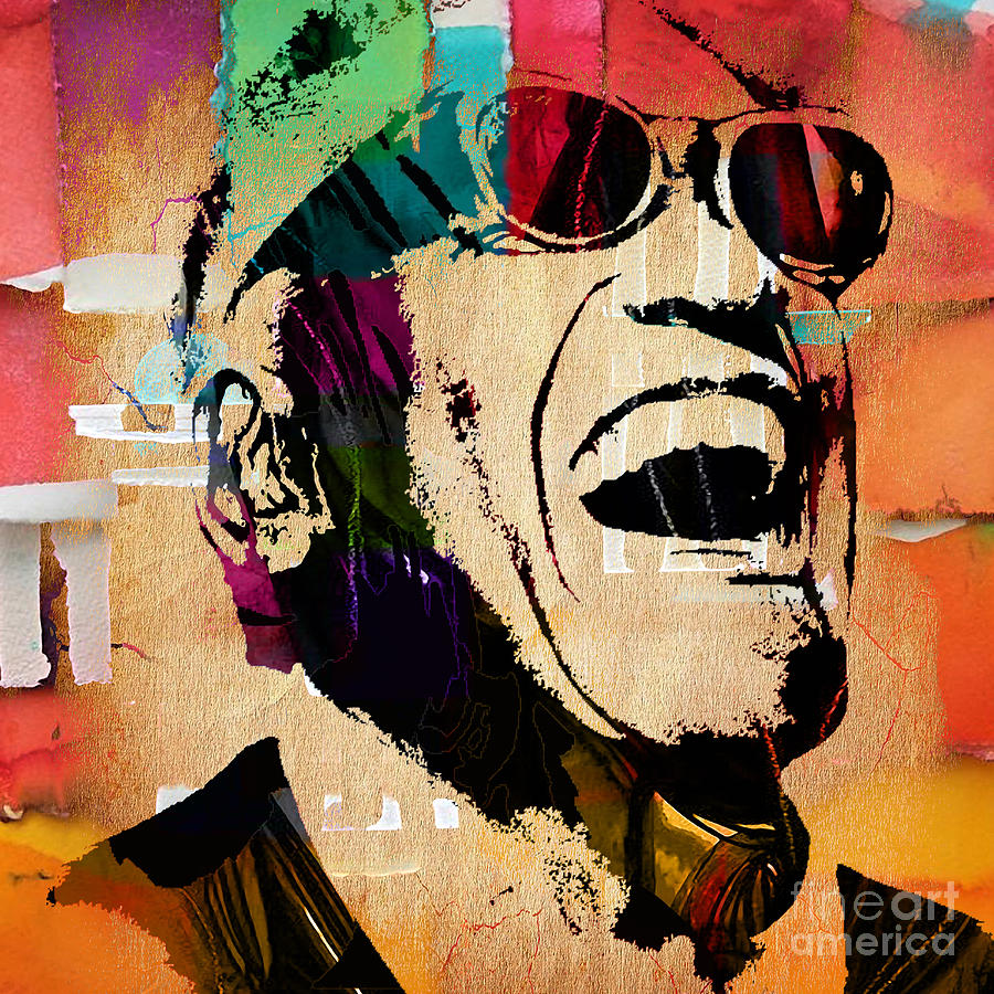 Ray Charles Mixed Media - Ray Charles Collection #5 by Marvin Blaine
