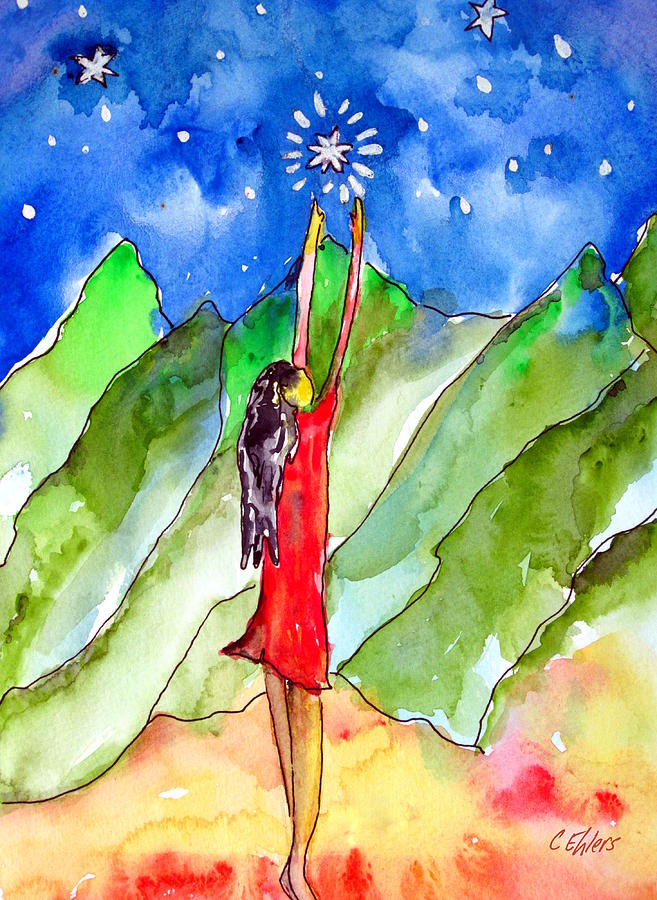 Reach for the Stars #2 Painting by Cheryl Ehlers