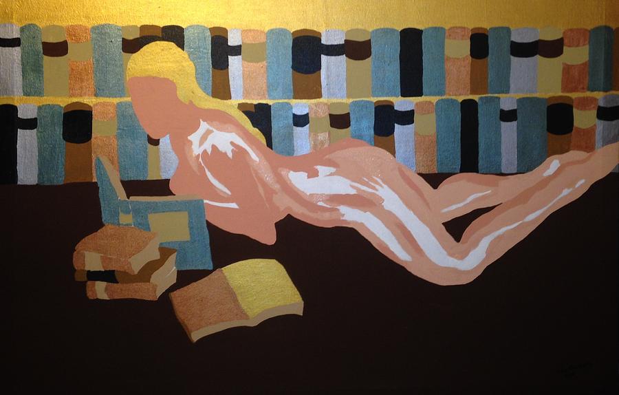 Reading #1 Painting by Erika Jean Chamberlin