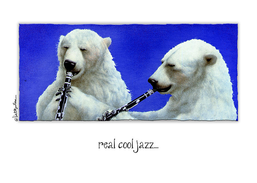 Polar Bear Painting - Real Cool Jazz... #1 by Will Bullas