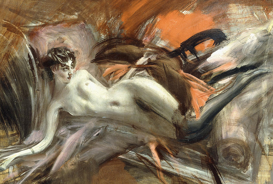 Nude Painting - Reclining Nude by Giovanni Boldini