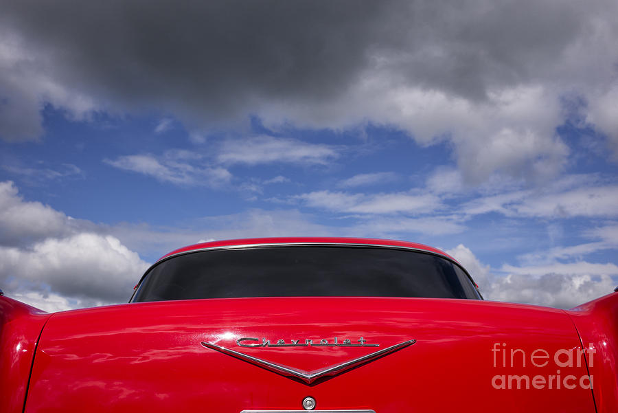 Car Photograph - Red 57 Abstract #2 by Tim Gainey