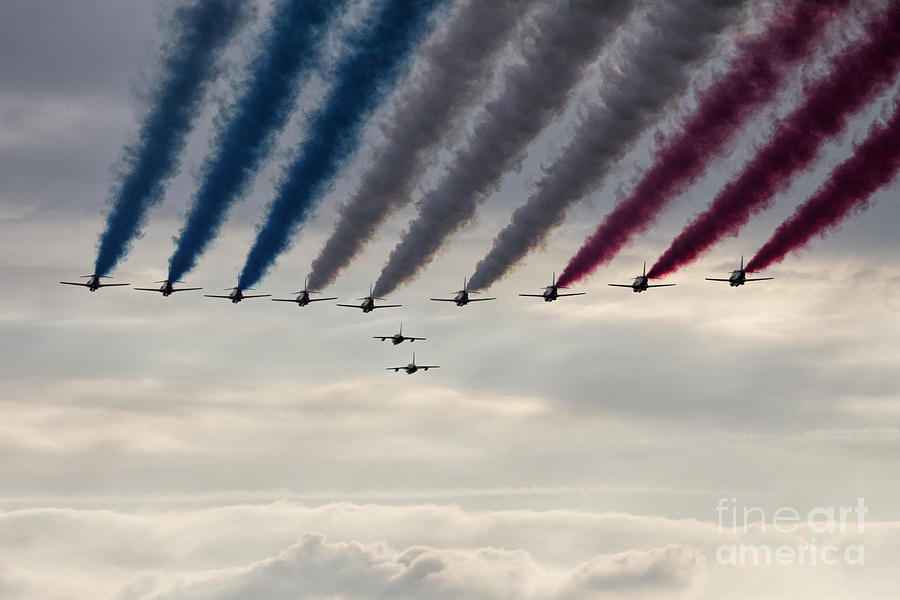 Red Arrows and Gnats #1 Photograph by Airpower Art