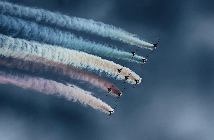 Jet Photograph - Red Arrows #1 by Phil Clements