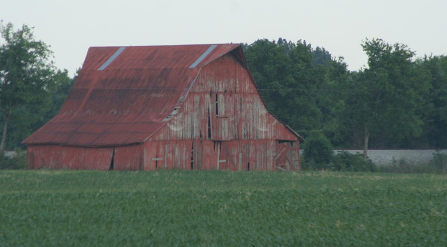 Weathered Red Barn in Kentucky Photograph by Valerie Collins