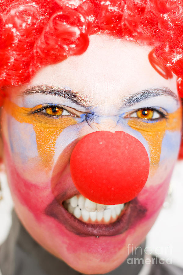 Red Clown Rage Photograph by Jorgo Photography