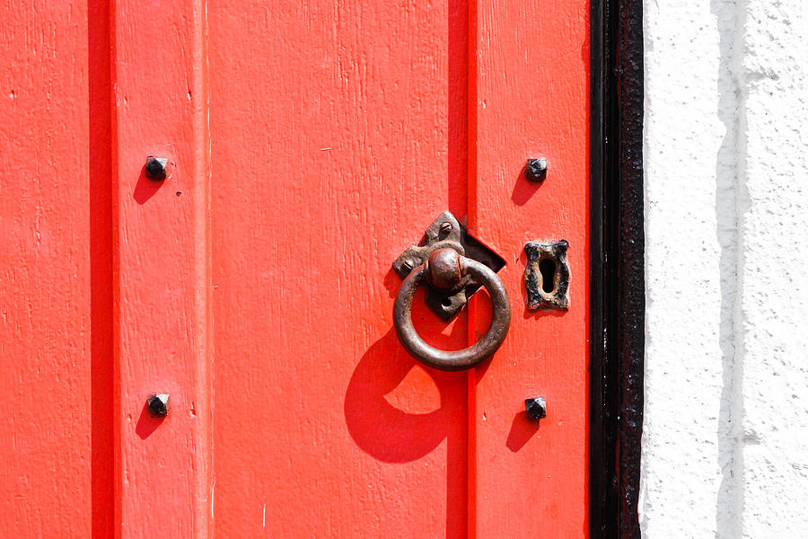 Vintage Photograph - Red door #1 by Tom Gowanlock