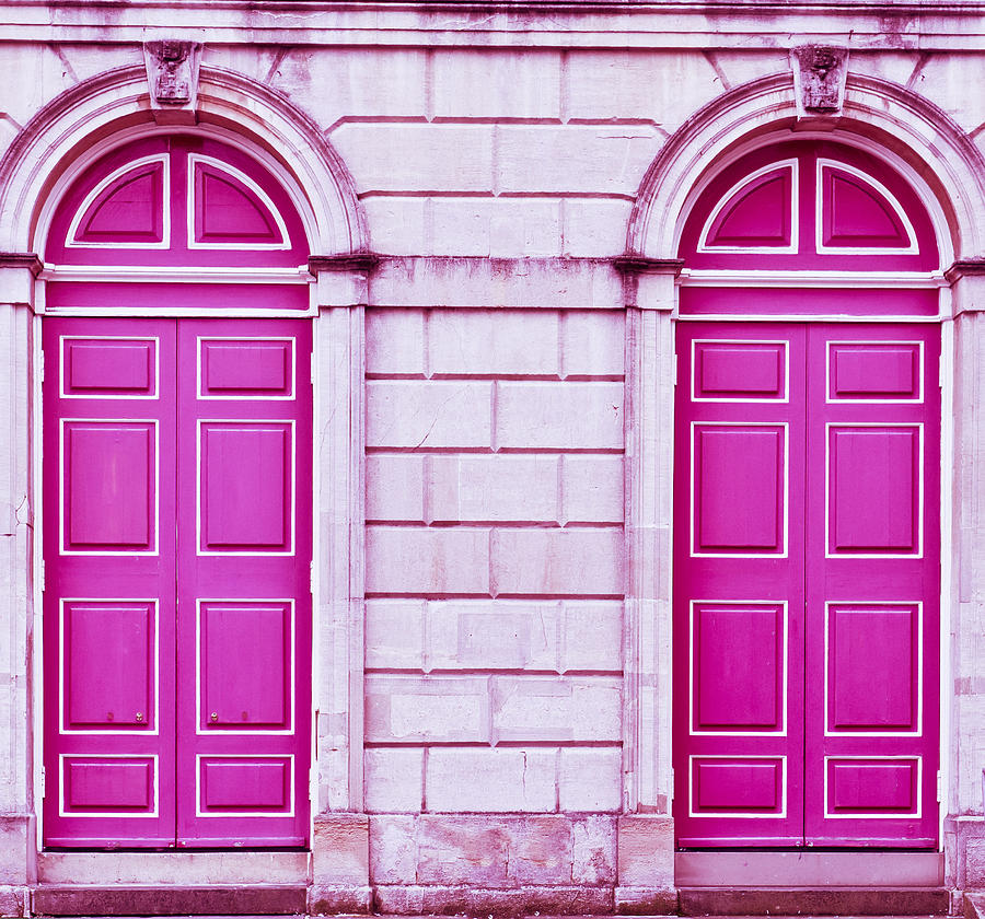 Architecture Photograph - Red doors #1 by Tom Gowanlock