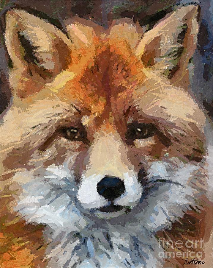 Red Fox #1 Painting by Dragica  Micki Fortuna