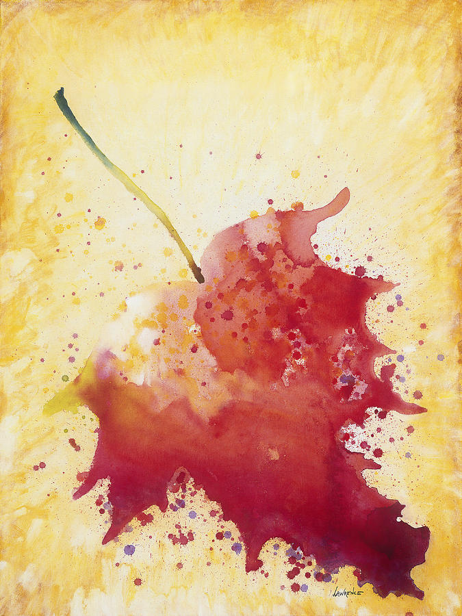 Red Leaf Painting by Jerome Lawrence