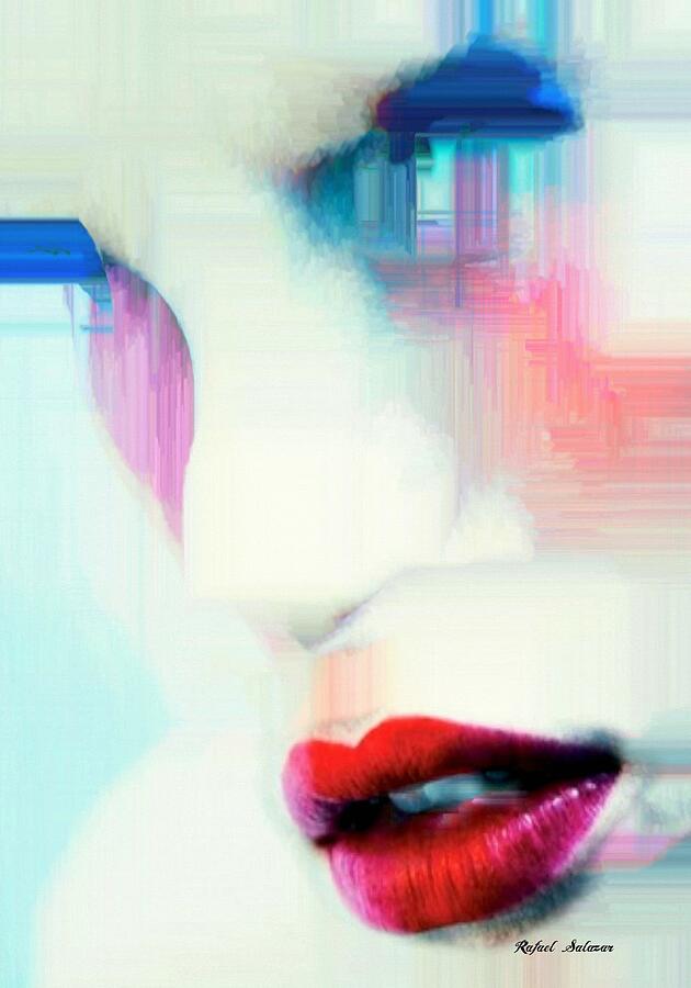 Red Lips #2 Digital Art by Rafael Salazar