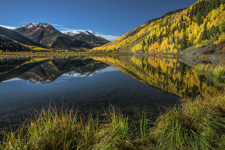 Red Mountain And Autumn Aspen Trees Photograph by Adam Jones | Fine Art ...