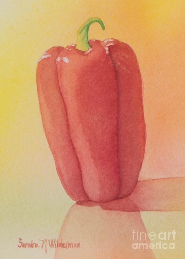 Red Pepper Painting by Sandra Neumann Wilderman