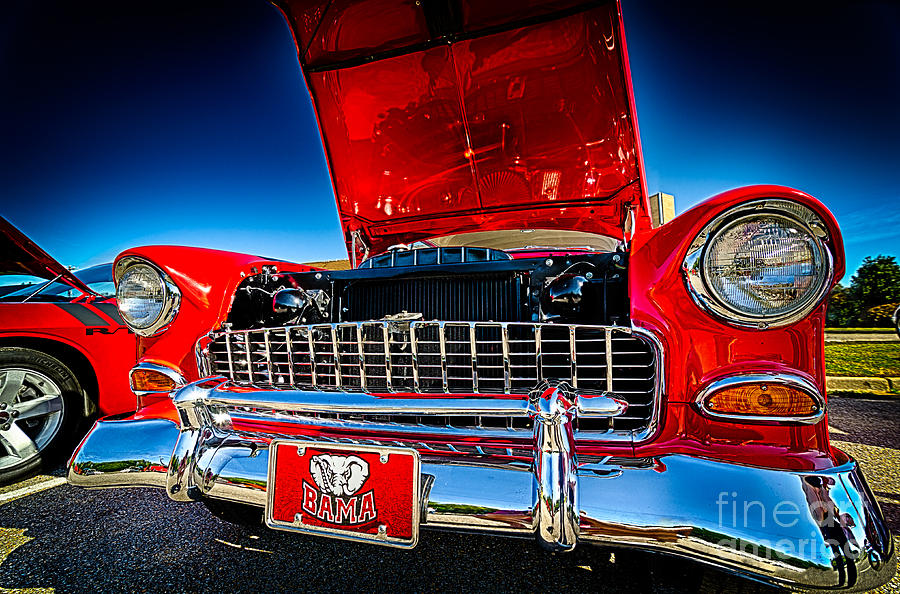 Red Vintage Chevy Bel Air #1 Photograph by Danny Hooks