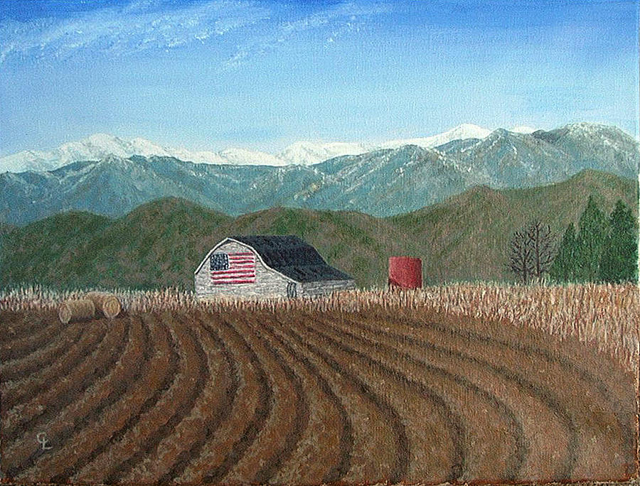 Barn Painting - Red White and Barn #1 by Catherine Larkins