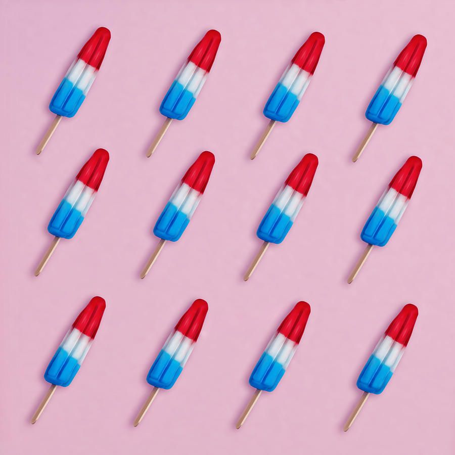 Red White And Blue Ice Pops #1 Photograph by Juj Winn