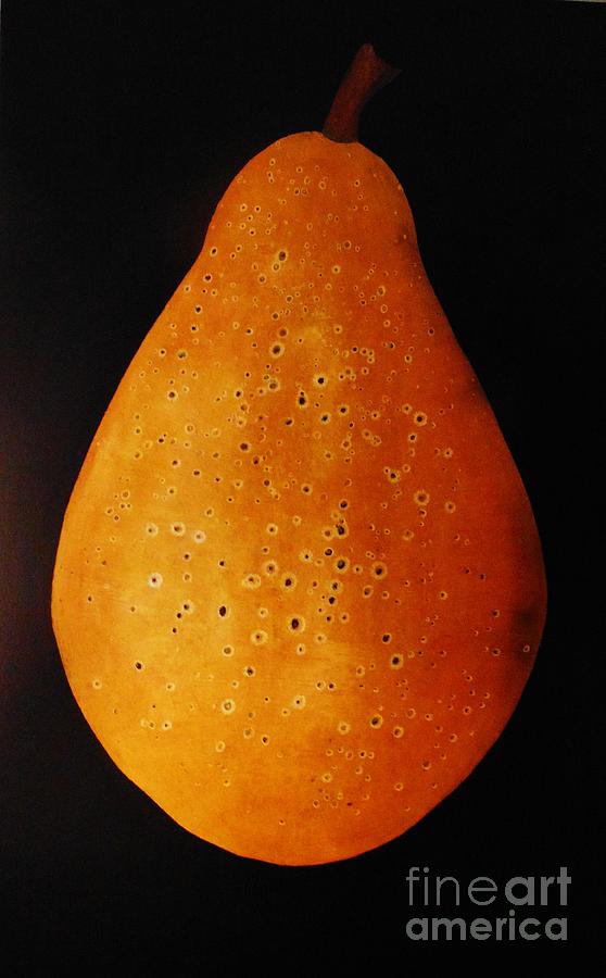 Fruit Painting - Yellow Pear by Emil Bodourov Fruit Painting - Yellow Pear by Emil Bodourov