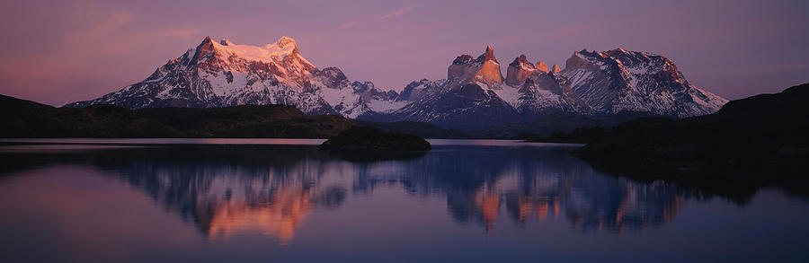 Torres Del Paine National Park Photograph - Reflection Of Mountains In A Lake, Lake #1 by Panoramic Images
