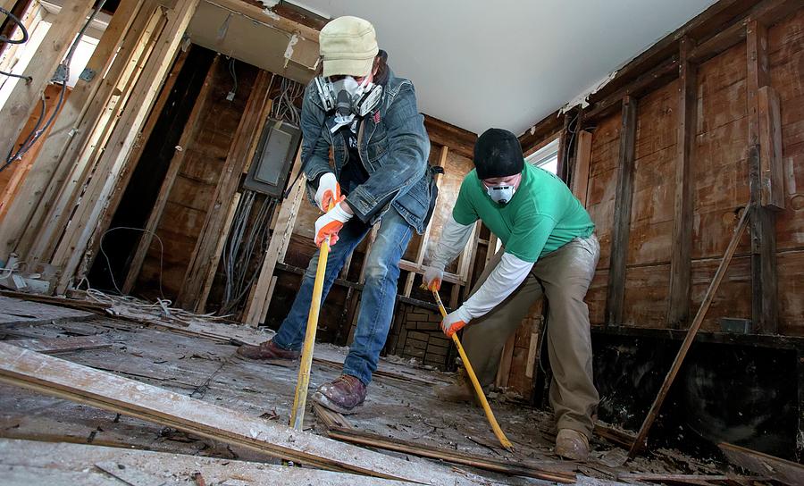 Repairing Hurricane Sandy Damage #1 Photograph by Science Photo Library Repairing Hurricane Sandy Damage #1 Photograph by Science Photo Library