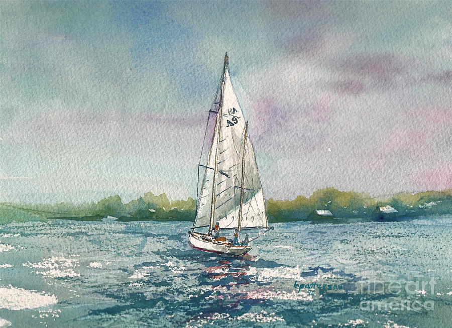 Resolute Out For A Sail  #1 Painting by Nancy Patterson