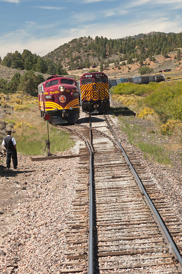 Retrieving Diesel Electric Engine 1100 Rio Grande Scenic Rail Road #1 Photograph by Fred Stearns